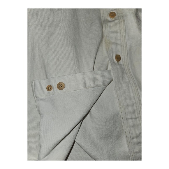 Vintage J.Riggings Hunting Horn Button Down Shirt Medium Men's White Embroidered - Picture 8 of 10